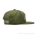 100% algodão 6 painel snapback chapéu